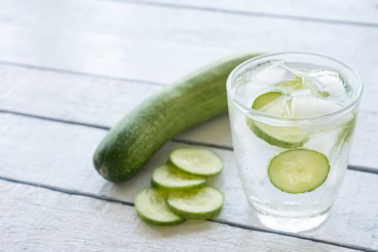 air rendaman timun, infused water timun, manfaat air timun, detoks alami, air timun untuk ginjal, air timun dan asam urat, minuman sehat ibu muda, air timun untuk kulit